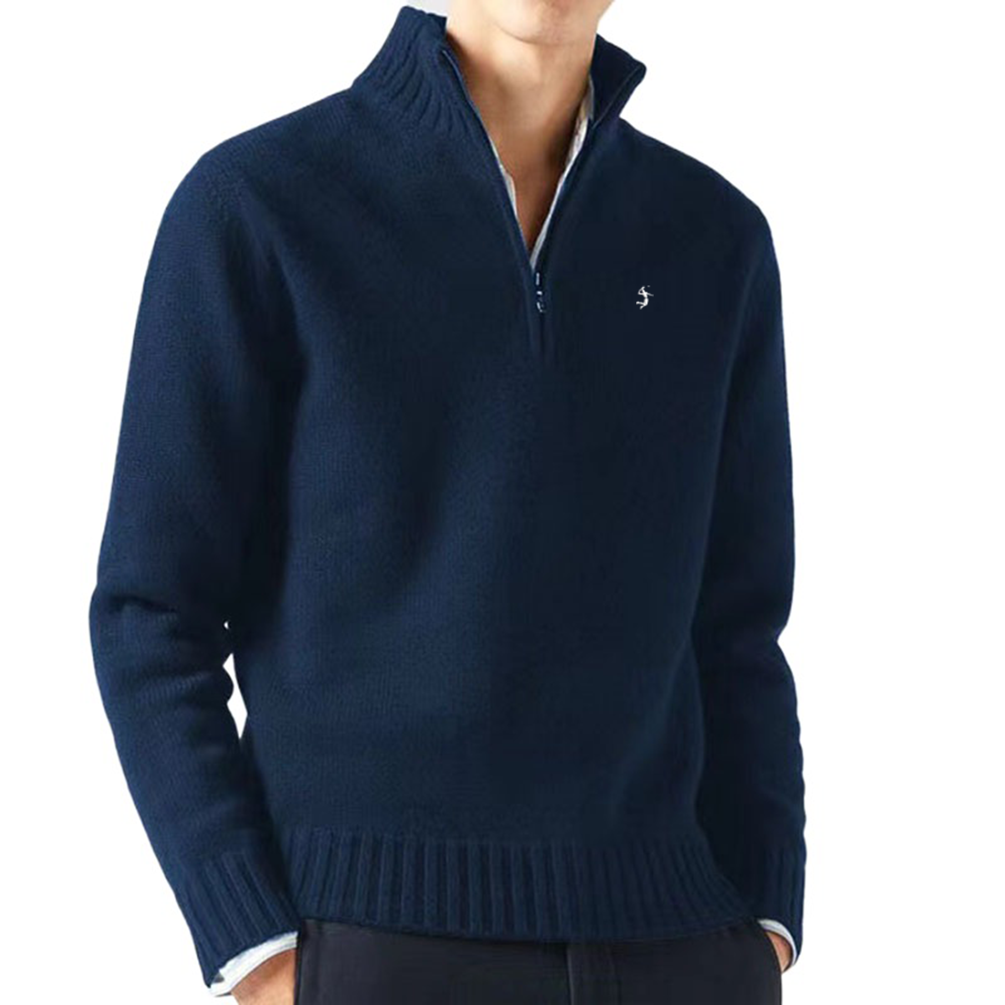 Premium Cashmere Knit Half-Zip Jumper