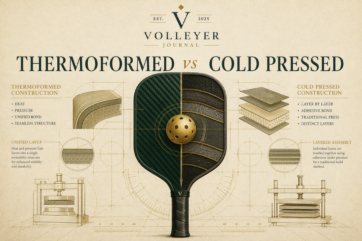 Thermoformed vs Cold Pressed Pickleball Paddles: Does Construction Method Actually Matter?
